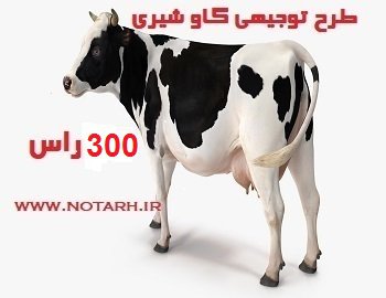 دانلود طرح توجیهی گاو شیری 300 راسی صنعتی اصیل